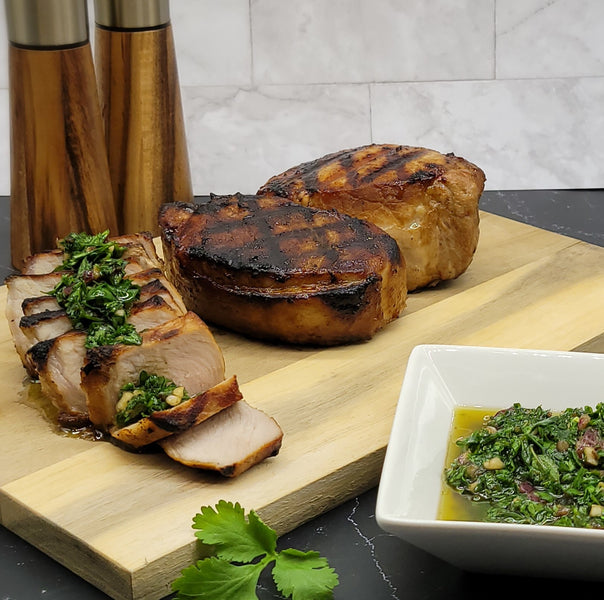 Grilled Pork with Chimichurri Sauce