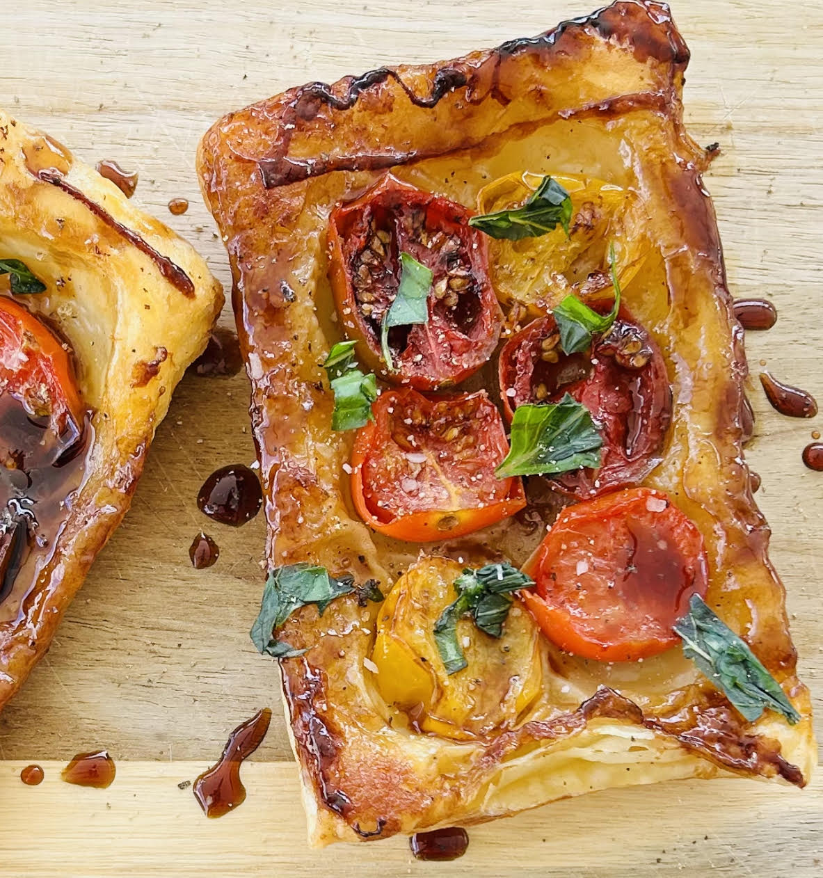 Puff Pastry with Tomatoes and Basil