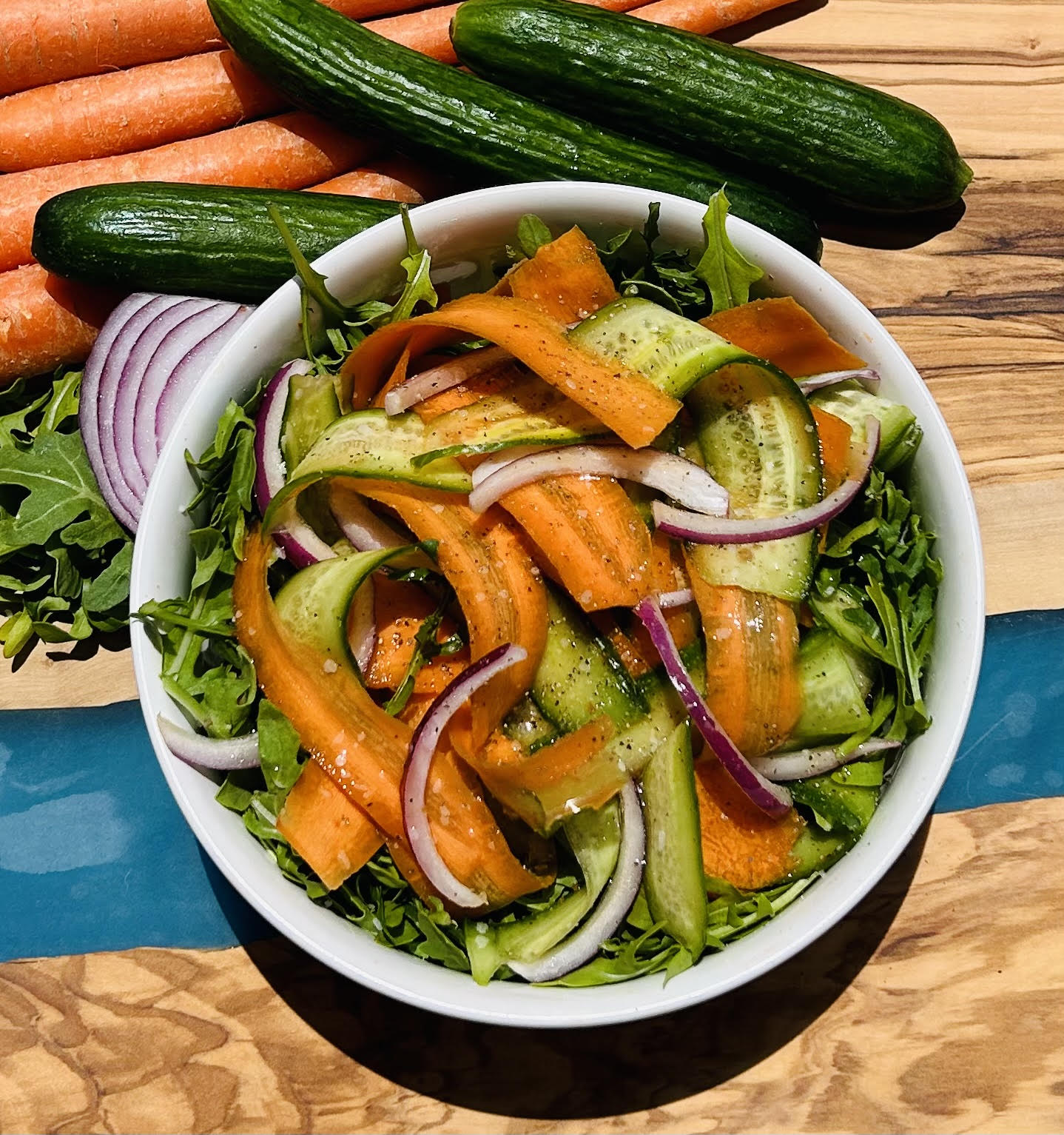 Shaved Carrot and Cucumber Salad