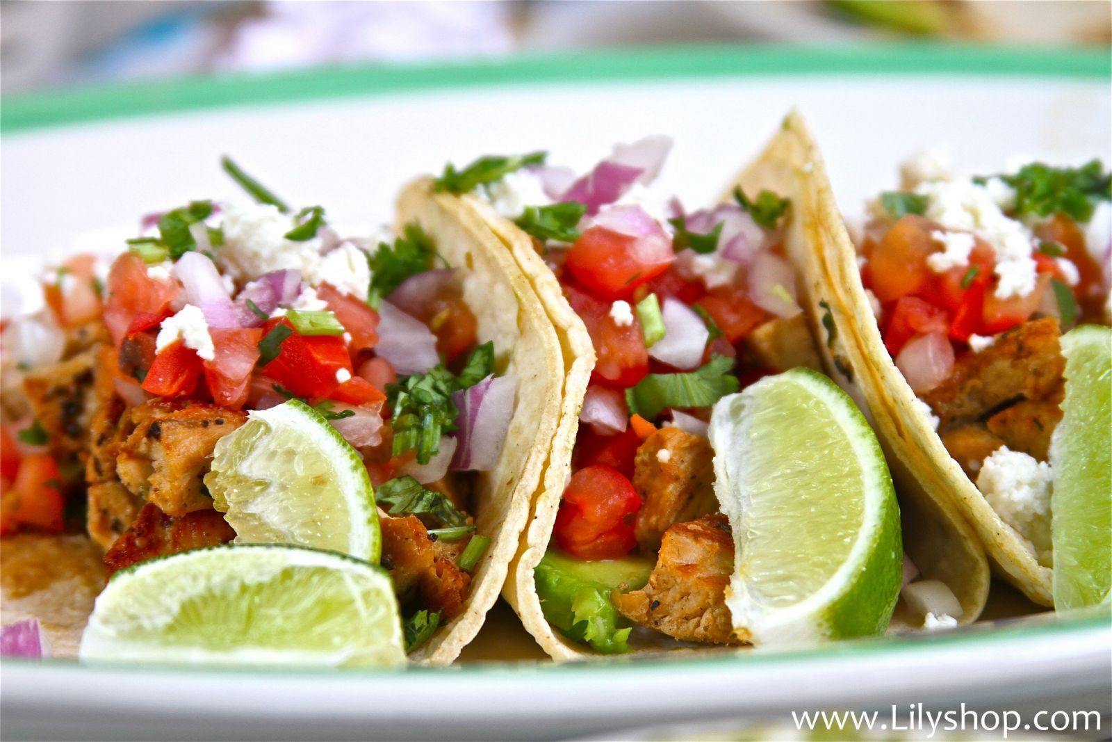 Grilled Lime Chicken Tacos - The California Olive