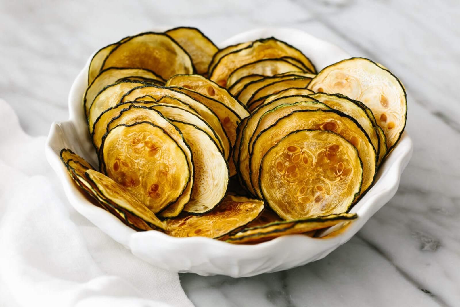 Lemony Zucchini Chips - The California Olive