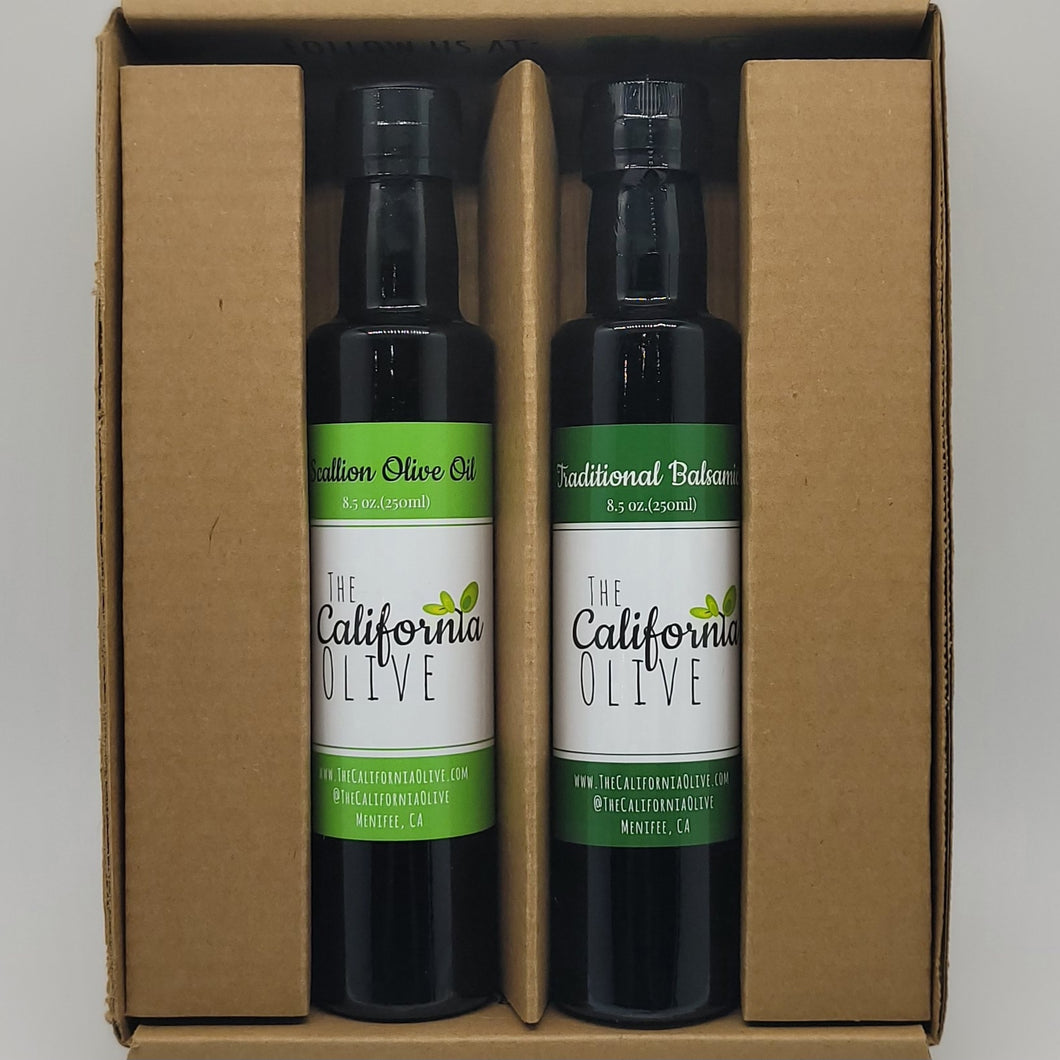 Olive Oil and Balsamic Gift Set with Gift Box - 2 pk large